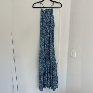 Blue Floral Maxi Dress